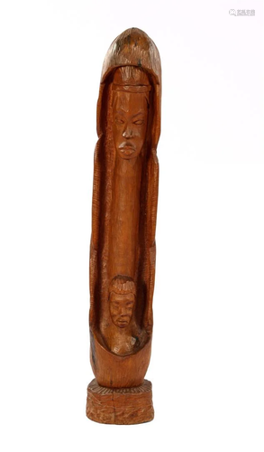 African wooden carved statue