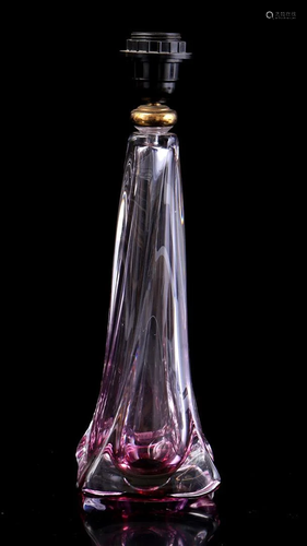 St. Val Lambert crystal lamp