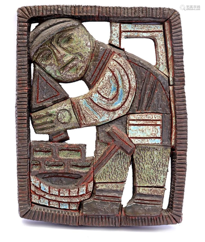 Ceramic wall sculpture