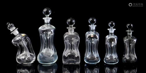 6 various glass