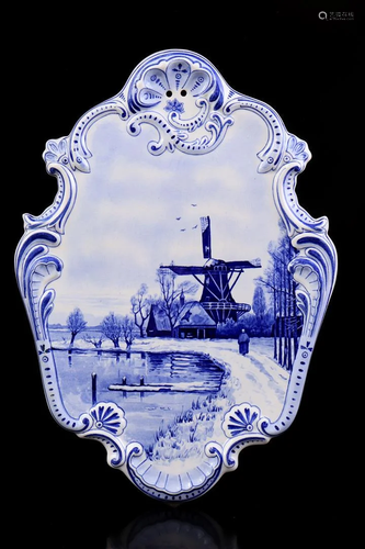 Dutch earthenware plaque