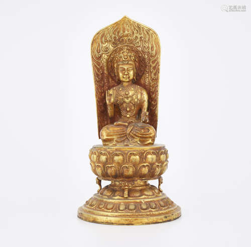 Gilt Bronze Figure of Bodhisattva