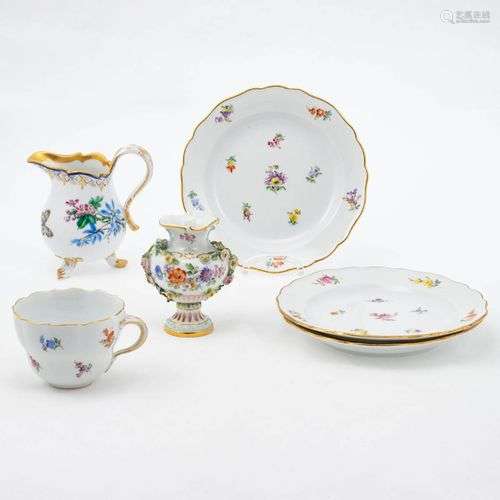 6 Teile. Meissen 1850-1947.