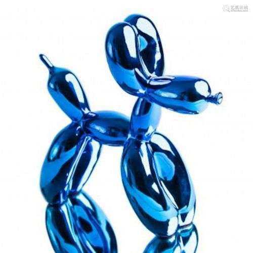 Jeff KOONS , D’Après Balloon dog Blue Sculpture en résine ch...