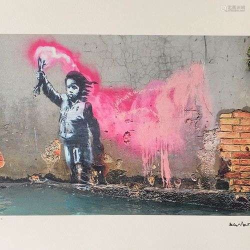 BANKSY, AFTER SANS TITRE Sérigraphie sur papier Arches, sign...