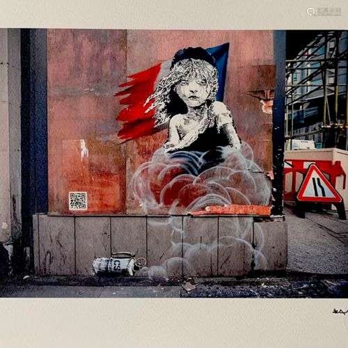 BANKSY, AFTER SANS TITRE Sérigraphie sur papier Arches, sign...