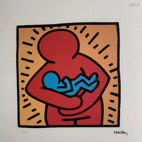 KEITH HARING, AFTER SANS TITRE Sérigraphie sur papier Arches...