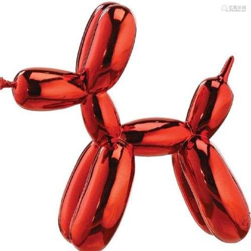 Jeff KOONS , D’Après Balloon dog Red Sculpture en résine chr...