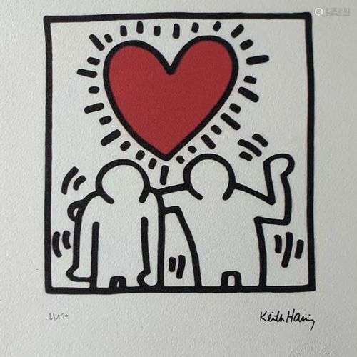 KEITH HARING, AFTER SANS TITRE Sérigraphie sur papier Arches...