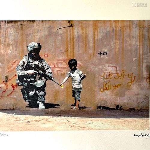 BANKSY, AFTER SANS TITRE Sérigraphie sur papier Arches, sign...