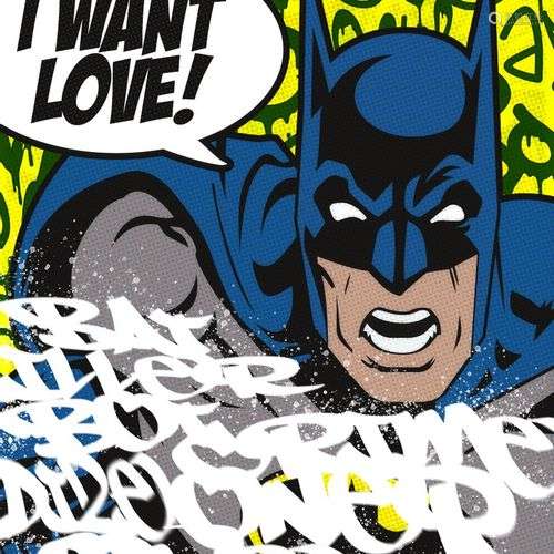 HEYDENBOY BATMAN, I WANT LOVE, YELLOW Impression digitale so...