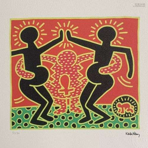 KEITH HARING, AFTER. SANS TITRE. Sérigraphie sur papier Arch...