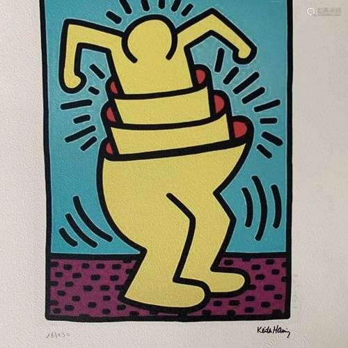 KEITH HARING, AFTER SANS TITRE Sérigraphie sur papier Arches...