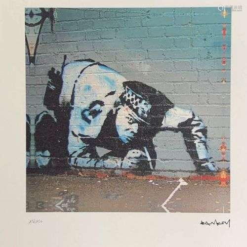 BANKSY, AFTER SANS TITRE Sérigraphie sur papier Arches, sign...