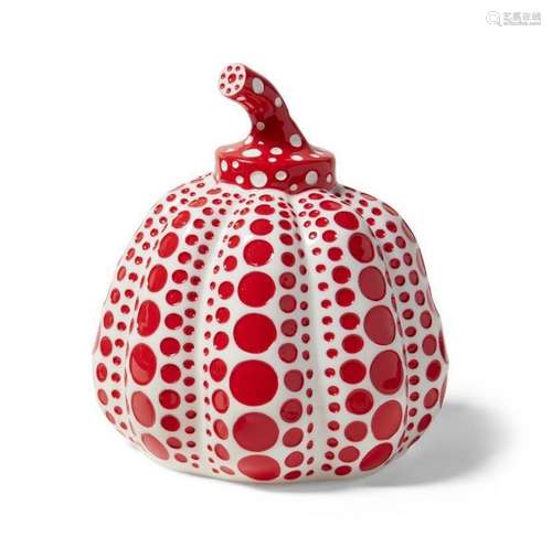 Yayoi KUSAMA (Né en 1929) Pumpkin Red & White Epreuve en rés...