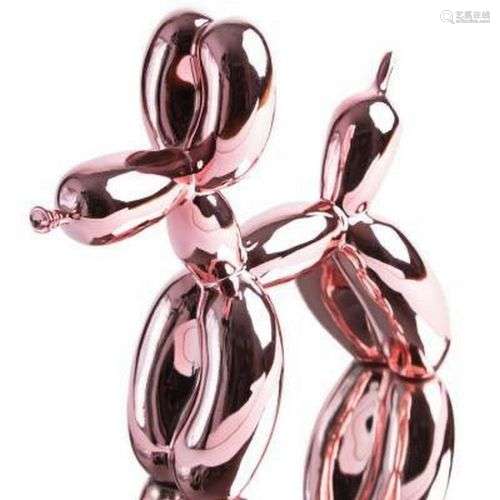 Jeff KOONS , D’Après Balloon dog Rose Gold Sculpture en rési...