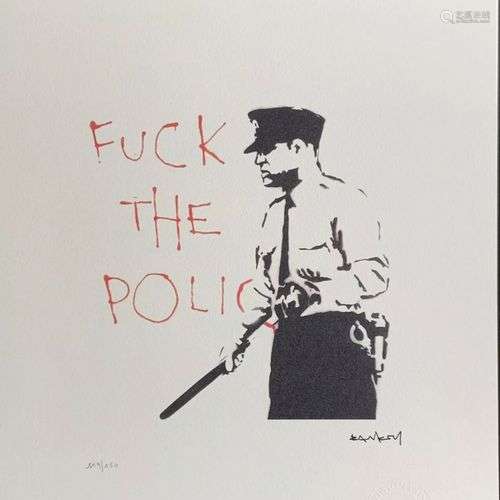 BANKSY, AFTER SANS TITRE Sérigraphie sur papier Arches, sign...