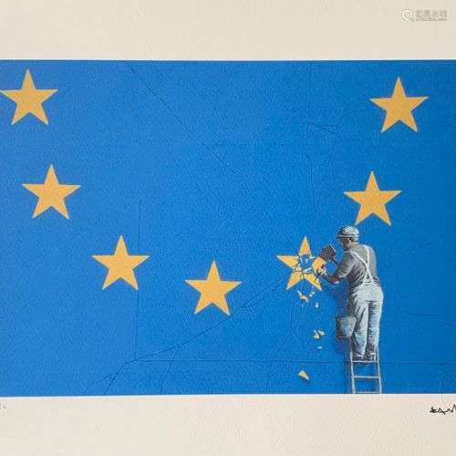 BANKSY, AFTER SANS TITRE Sérigraphie sur papier Arches, sign...