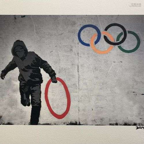 BANKSY, AFTER SANS TITRE Sérigraphie sur papier Arches, sign...