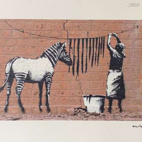 BANKSY, AFTER SANS TITRE Sérigraphie sur papier Arches, sign...