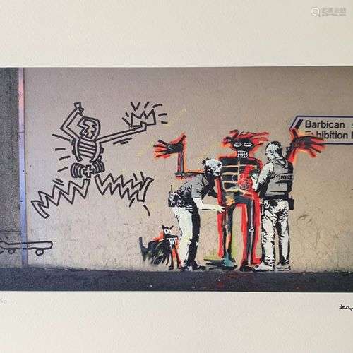 BANKSY, AFTER SANS TITRE Sérigraphie sur papier Arches, sign...