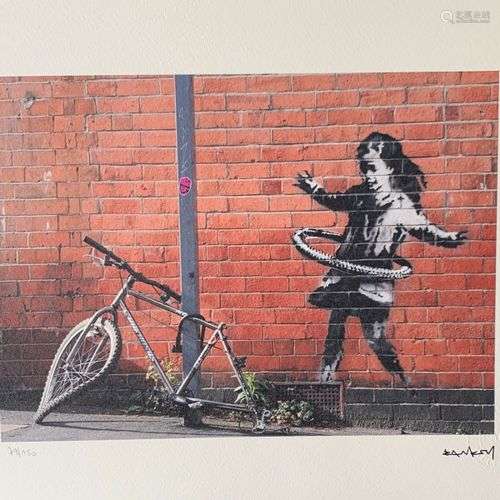 BANKSY, AFTER SANS TITRE Sérigraphie sur papier Arches, sign...