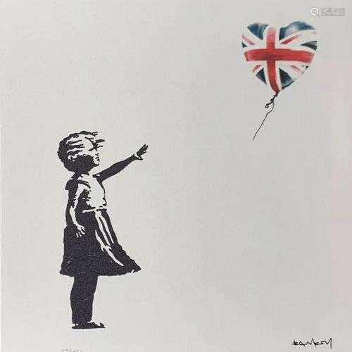 BANKSY, AFTER SANS TITRE Sérigraphie sur papier Arches, sign...