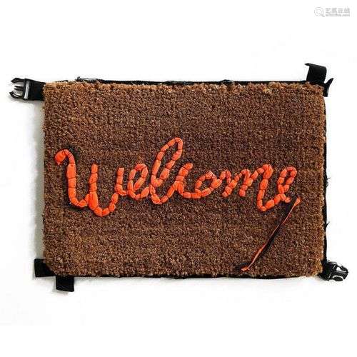 BANKSY (NÉ EN 1974) x LOVE WELCOMES Welcome Mat , 2019 BANKS...