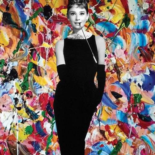 BRAIN ROY (MR&ROY, Né en 1980). AUDREY HEPBURN PAINT. Impres...