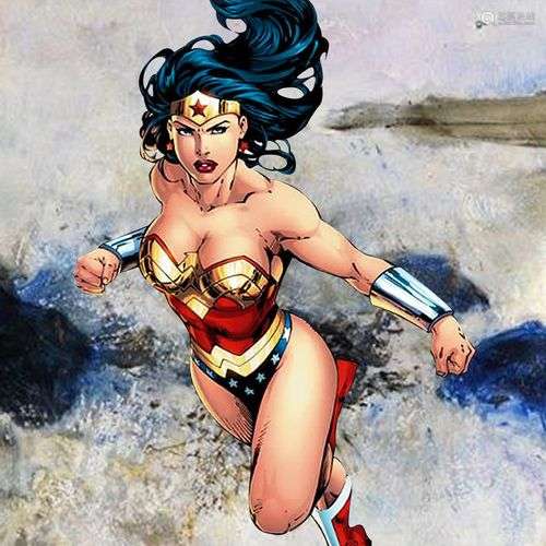 BRAIN ROY (MR&ROY, Né en 1980). WONDER WOMAN IN THE SKY. Imp...