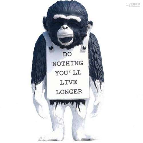 BANKSY, D’APRES - AFTER MONKEY SIGN, NOIR ET BLANC, Medicom ...