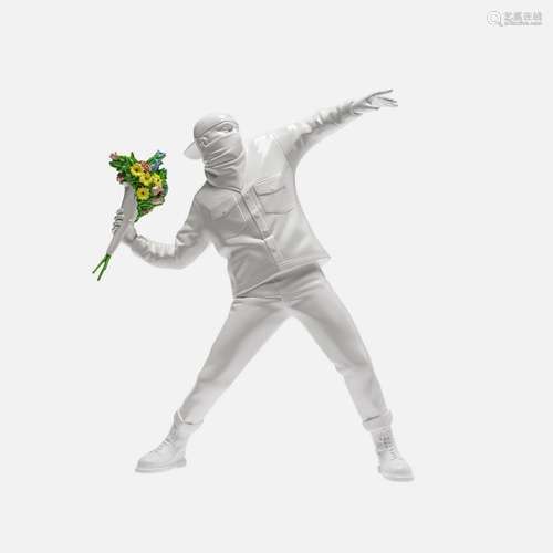 BANKSY, D’APRES - AFTER FLOWER BOMBER, BLANC, Medicom x Bran...