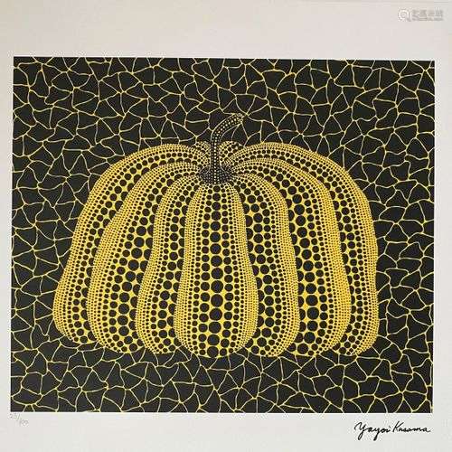 Yayoi KUSAMA (Né en 1929), D’Après Pumpkin (Yellow) Sérigrap...