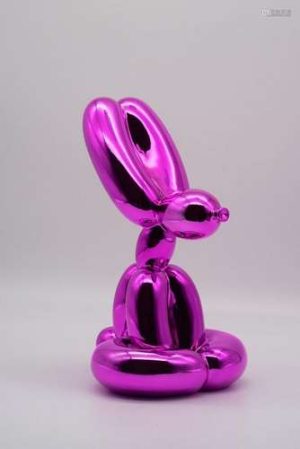 Jeff KOONS, D’APRÈS Sitting Balloon Rabbit Violet Sculpture ...