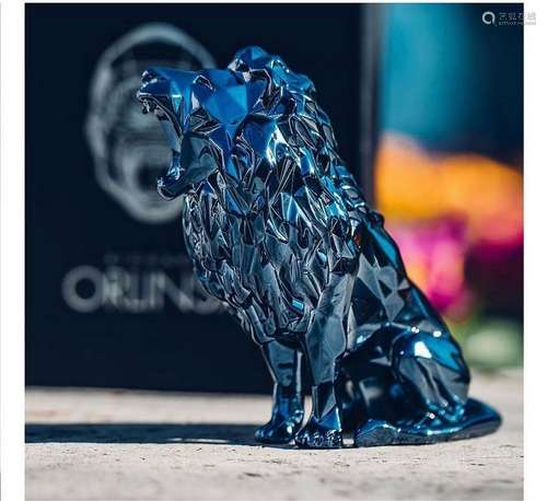 Richard ORLINSKI (Né en 1967) Lion (Blue Edition) Sculpture ...