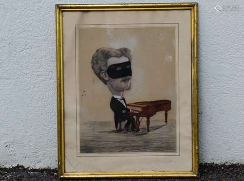 Homme masqué au piano