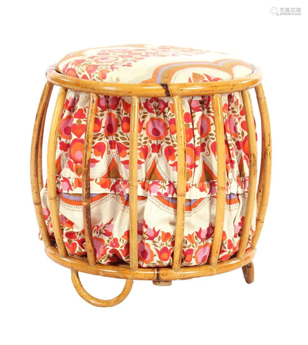 rattan sewing box