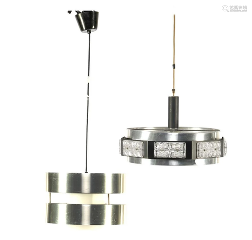 Aluminum 3-light hanging lamp