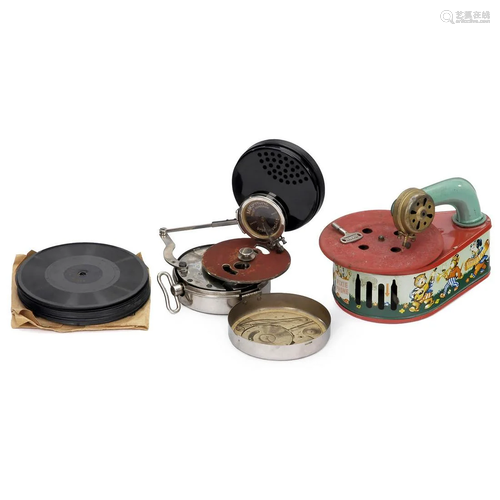 Two Miniature Gramophones