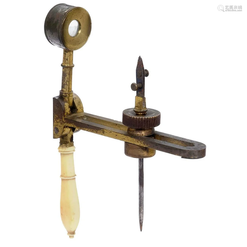 English Compass-Type Simple Microscope, c. 1820