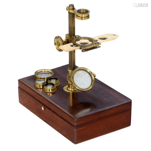 Cased Brass Naturalist's Microscope, c. 1850