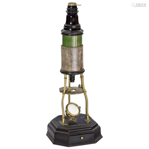 Early Culpeper-Type Compound Monocular Microscope, c.