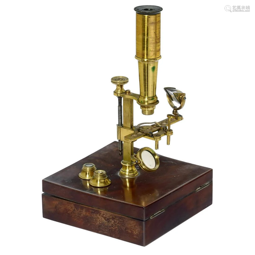 Small French Compound Traveling Microscope, c. 1840