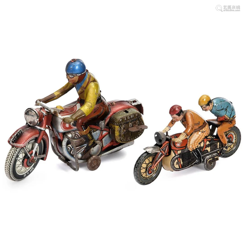 2 Motorbike Toys, c. 1955