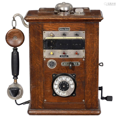 Telephone Switchboard with Dial, c. 1918