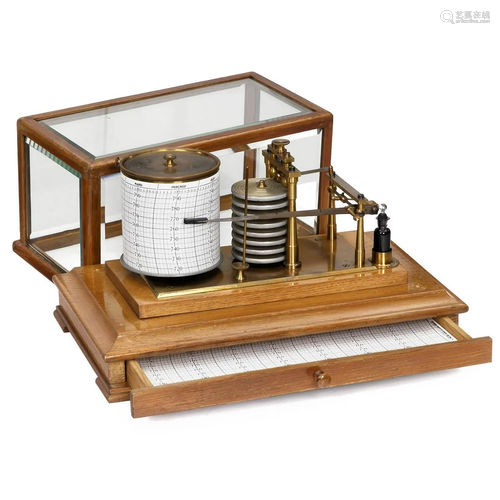 French Gilt-Brass Barograph by Jules Richard, c. 1895