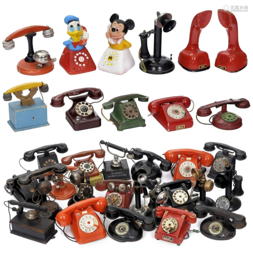 32 Toy Telephones, c. 1925-50