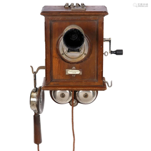 German Wall Telephone Model M 1900, dated 1901
