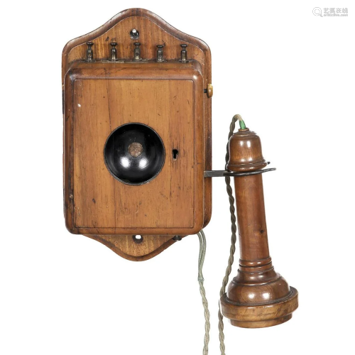 Belgian Wall Telephone with Blake Transmitter, c. 1880