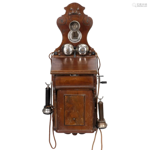 Bavarian Wall Telephone by Heller, c. 1900